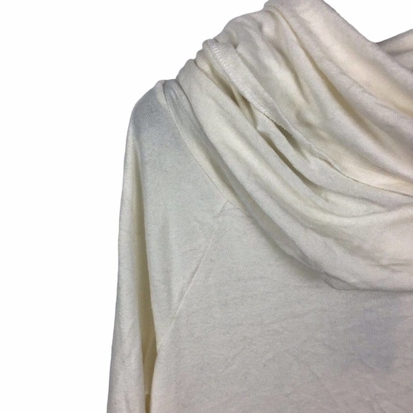 Gibsonlook Cozy Convertible Neckline Tunic Top Cowl Neck Ivory Womens Medium NEW - Picture 3 of 5